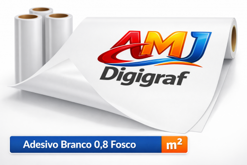 Adesivo Vinil Branco Fosco 0,8mm 