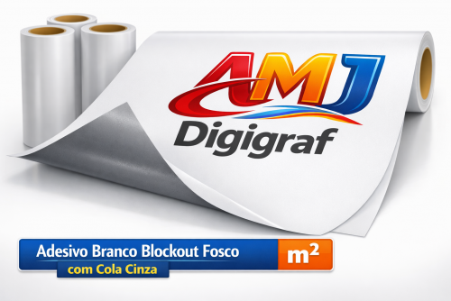 Adesivo Vinil Branco Fosco Blockout Cola Cinza