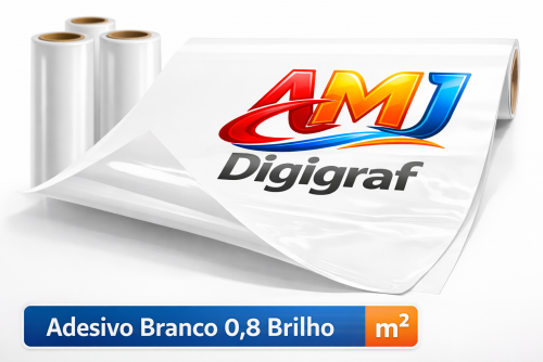Adesivo Vinil Branco Brilho 0,8mm 