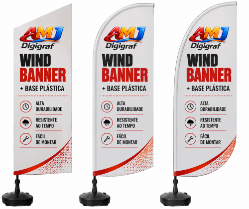 Wind Banner + Base Plástica