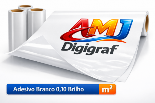 Adesivo Vinil Branco Brilho 0,10mm